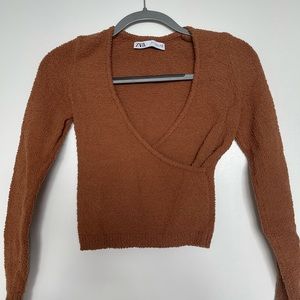 ZARA burnt brown Top